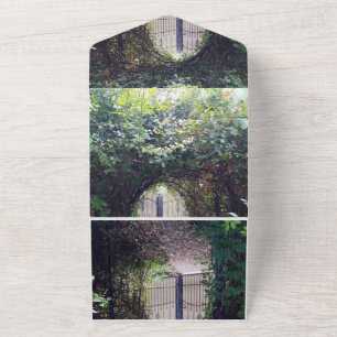 Todo En Uno Invitación de compromiso Gate Wood