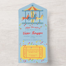 Invitación de cumpleaños a Carousel Circus