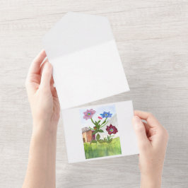 Todo En Uno Invitación de pintura acuarela