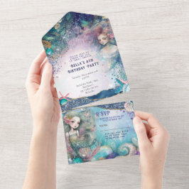 TODO EN UNO Invitación de Sirena Bajo el Mar