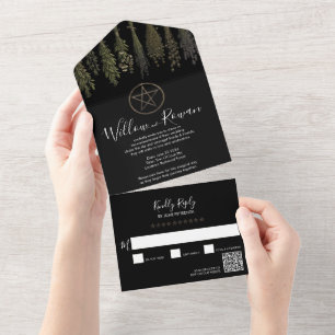 Todo En Uno Invitación de una boda a la mujer negra pagana
