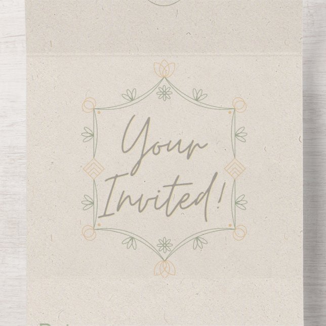 Todo En Uno Invitación Suave y Caprichosa (Interior medio)
