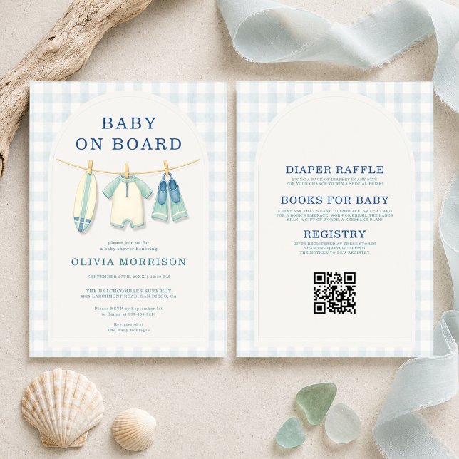 Todo en Uno Ropa de Bebé en una Cuerda Invitación  (Subido por el creador)