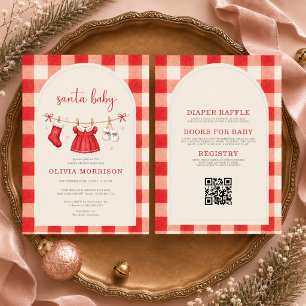 Todo en uno Santa Baby Ropa Tendida Invitación par