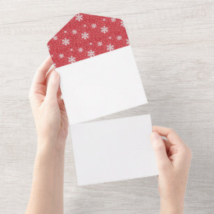 Todo En Uno Servilletas de Invitación para Nochebuena con Copo