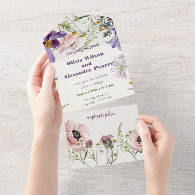 Todo En Uno Sueños de lavanda: Invitación a la boda anémica (desgarro)