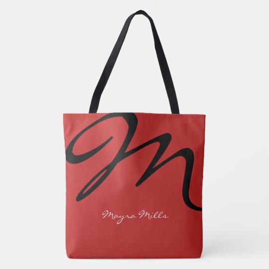 todo encima - imprima la bolsa de asas roja con