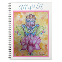 Todo es cuaderno espiral del arte bien de Hamsa