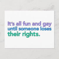 Todo es divertido y gay hasta... Postales
