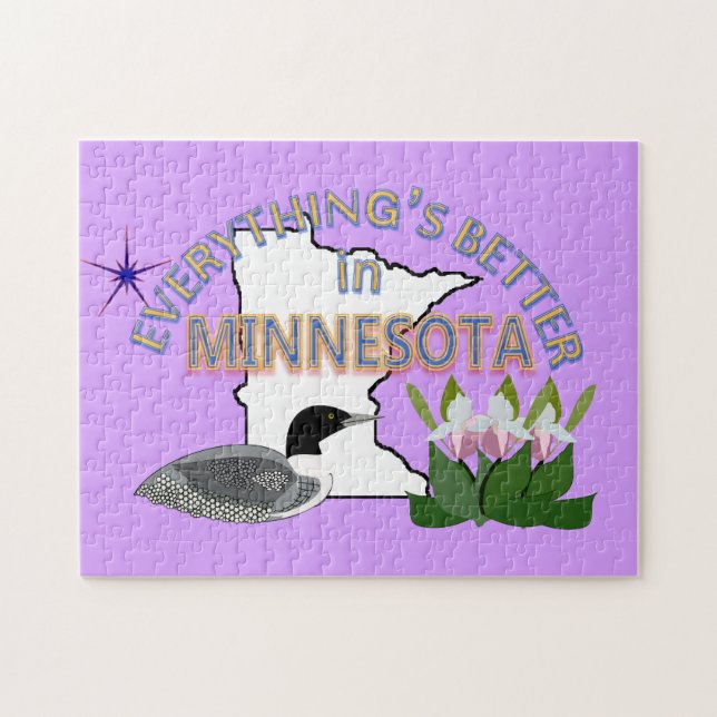 Todo es mejor en el rompecabezas de Minnesota (Horizontal)