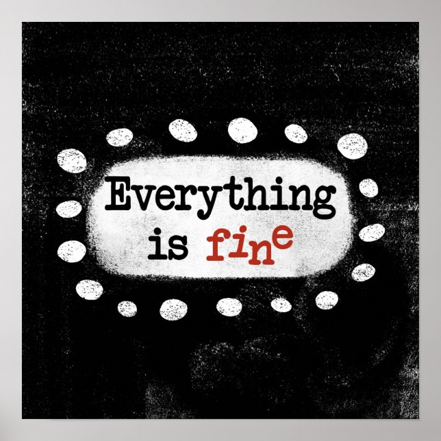 Todo Está Bien En El Arte De Pared Poster (Frente)