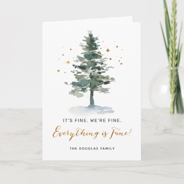 Todo está bien guión árbol de Navidad (Anverso)