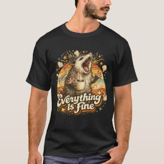 Todo Está Bien Zarigüeya Camiseta Divertida Sarcás