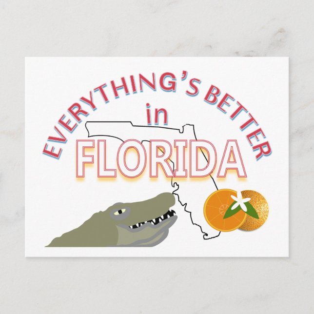 Todo está mejor en la postal de Florida (Anverso)