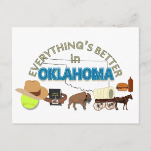 Todo está mejor en la postal de Oklahoma