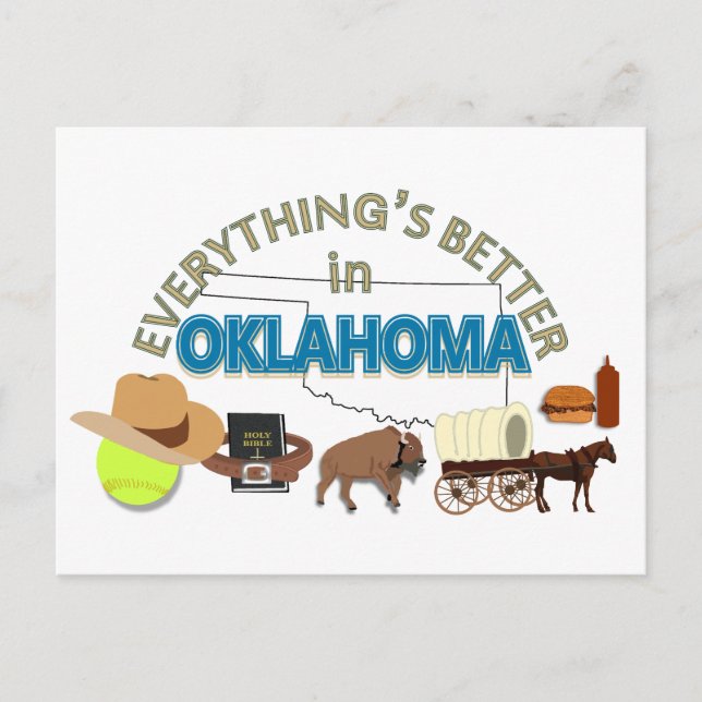 Todo está mejor en la postal de Oklahoma (Anverso)