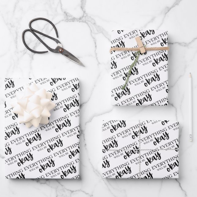 Todo estará bien envolviendo hojas de papel (Anverso)