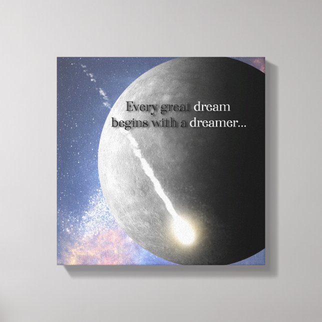 Todo gran sueño comienza con un arte espacial de e (Anverso)