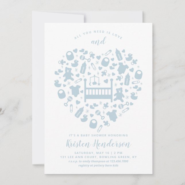 Todo lo que necesitas es amar la invitación de Bab (Anverso)