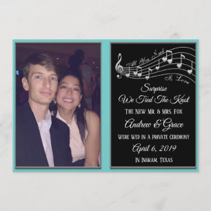Todo lo que necesitas es amor Anuncio de Boda Musi