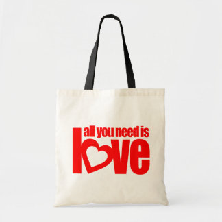 "todo lo que necesitas es amor", bolsa de toques r