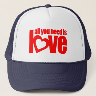 todo lo que necesitas es amor gorra rojo / gorro