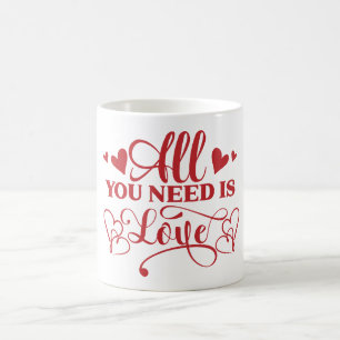 Todo lo que necesitas es amor Taza de café con tip