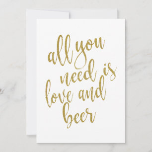 Todo lo que necesitas es amor y cerveza señal aseq
