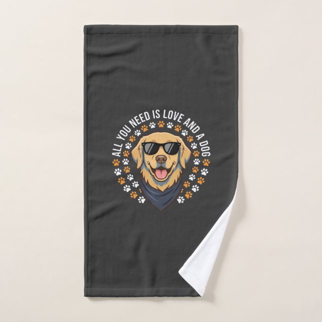 Todo lo que necesitas es amor y un perro_1 (Toalla de mano)