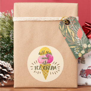 Todo Lo Que Necesitas Es Helado Crema - Pegatina D