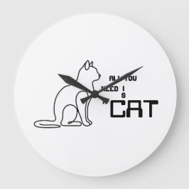 Todo lo que necesitas es un gato Reloj de pared pa