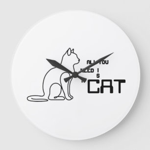 Todo lo que necesitas es un gato Reloj de pared pa