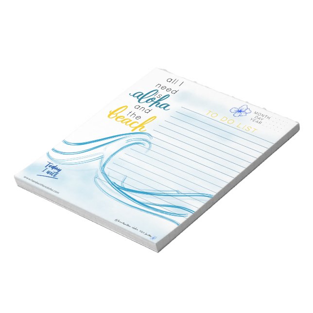 Todo lo que necesito es Aloha y el Bloc de notas d (Lado Izquierdo)