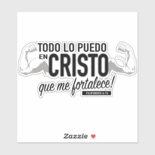 Todo lo que puedo en Cristo Pegatina 6 pulgadas