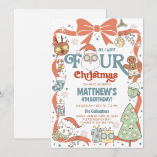 Todo lo que quiero es NAVIDAD niño invitación de c