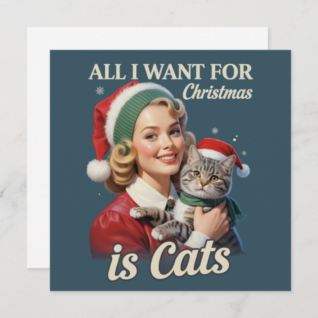 Todo lo que Quiero para Navidad son Gatos Amante d (Anverso / Reverso)