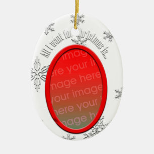 Todo lo que quiero para Navidades Ornamento de fot