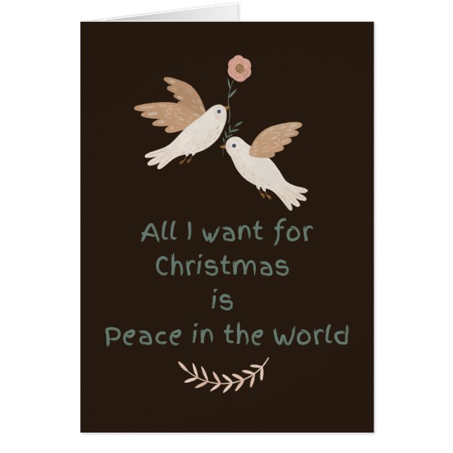 Todo lo que quiero para Navidades Paz en las palom (Frente)