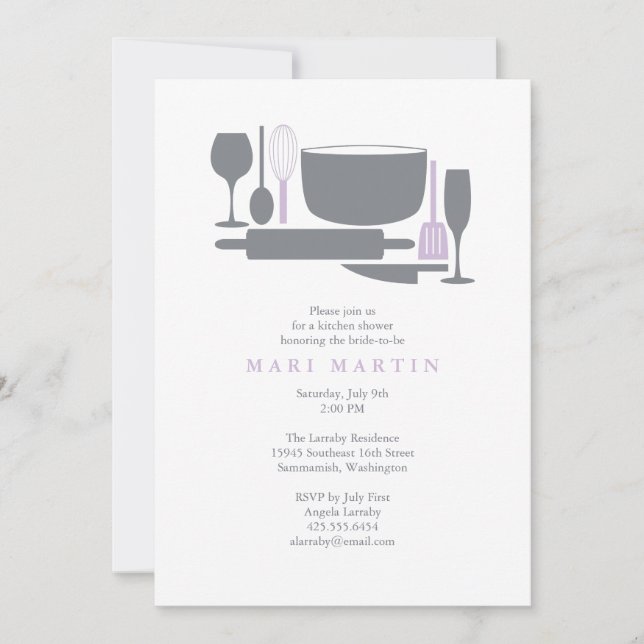 Todo menos la invitación a la ducha de novia rosad (Anverso)
