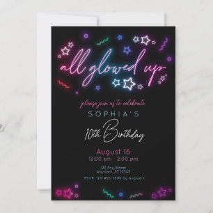 Todo resplandeció en la invitación al cumpleaños o