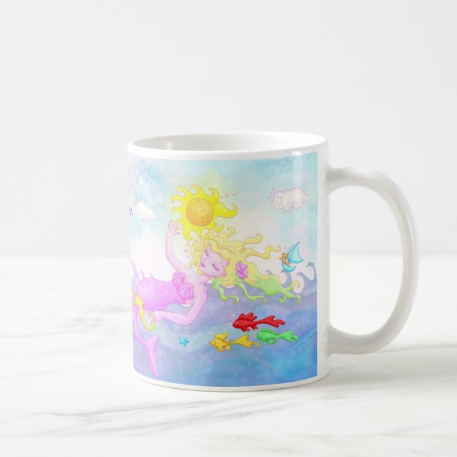 "Todo rosa, pienso" la taza de la sirena (Derecha)
