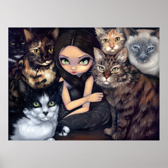 Todo se trata de la impresión del arte del gato de (Frente)