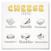 Todo sobre el menú Tipos de queso Foto Imprimir
