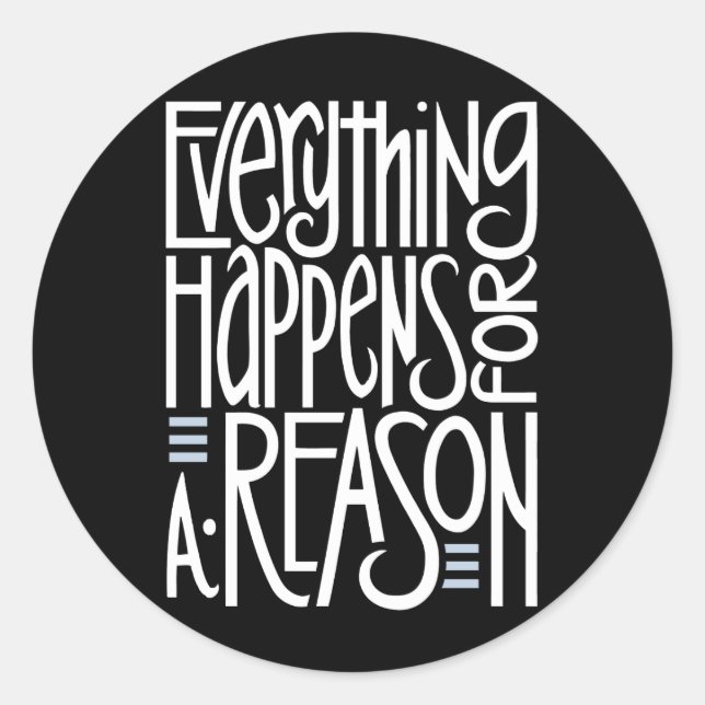 Todo sucede Pegatina negro (Anverso)