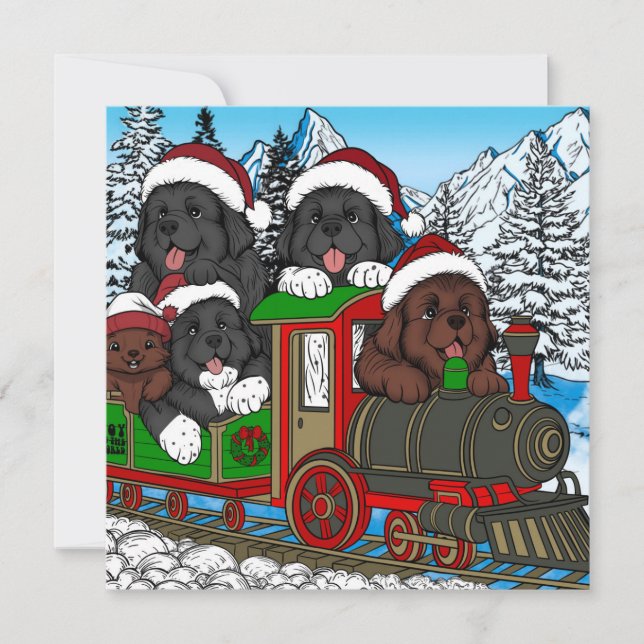 Todos a bordo del tren de Navidad de cachorros de  (Anverso)