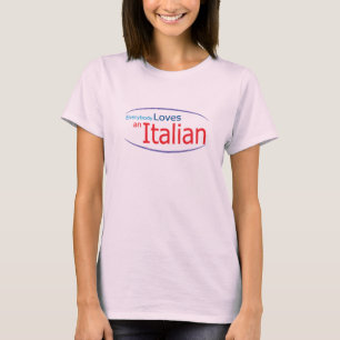 Todos ama una camiseta para mujer italiana