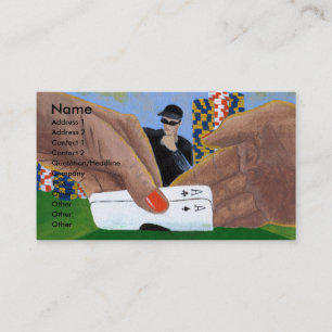 Todos en tarjetas de visita del póker