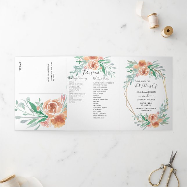 Todos en un programa de invitación rsvp detalles r (Exterior)