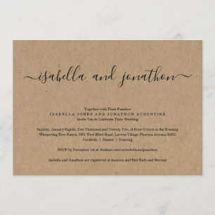 Todos en una invitación que se casa con RSVP y