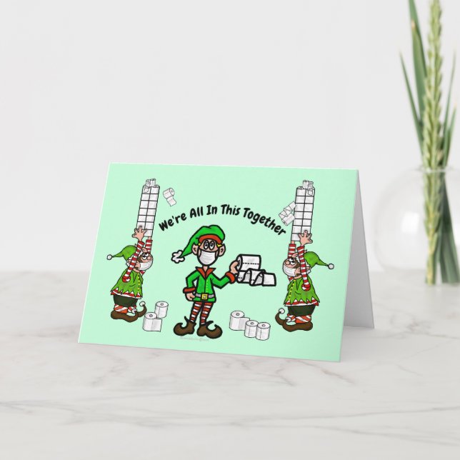 Todos estamos en esta tarjeta de Navidades COVID-1 (Anverso)
